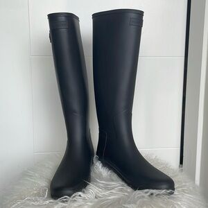 HUNTER Tall Black Rain Boots New Without Box Size 8